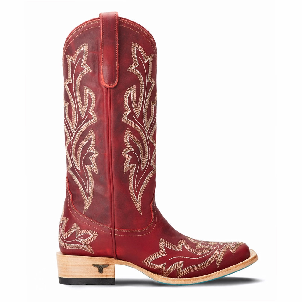 Saratoga Embroidered Square Toe Cowboy Boot packable Low Profile All Day Wear