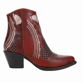 Savannah Embroidered Pointed Toe Zippered Cowboy Booties Classic Touch