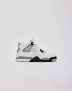 Natural Foot Shape Distinctive flair Jordan Air Jordan 4 Retro OG 'White Cement' Pre-School