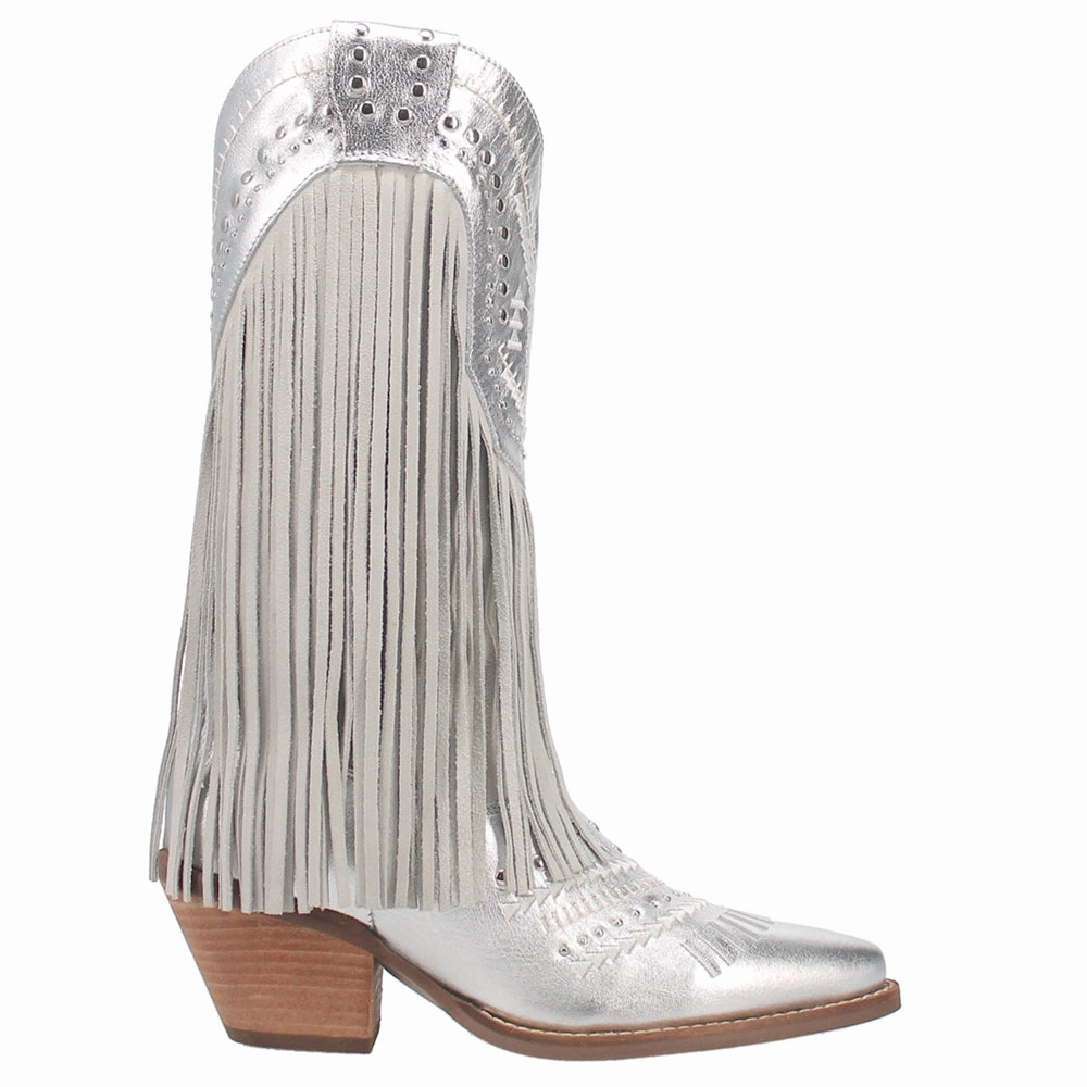 Gypsy Embroidery Studded Fringe Metallic Snip Toe Cowboy Boots Ski Lodge Reinforced toe