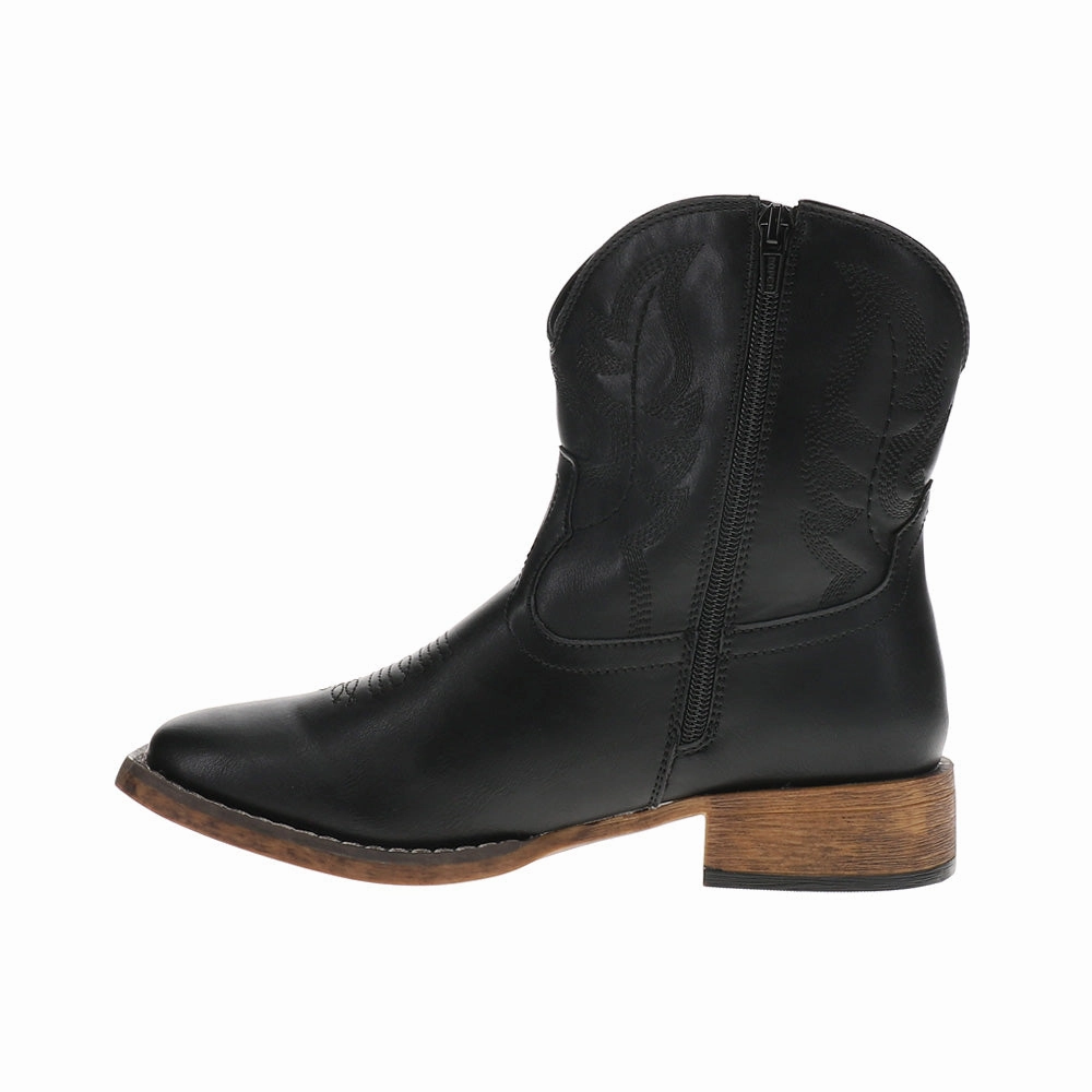 Weather Ready Desert Wear Shayla Embroidered Square Toe Zippered Cowboy Booties