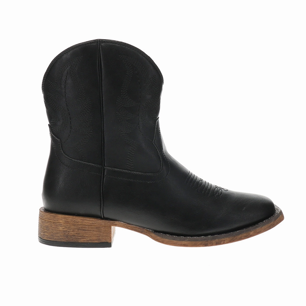 Shayla Embroidered Square Toe Zippered Cowboy Booties Night Out