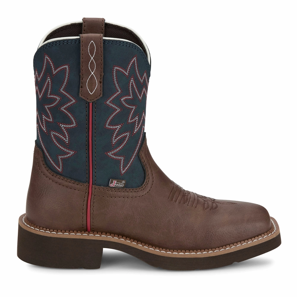 Farmer Sunny Embroidered Square Toe Cowboy Boots