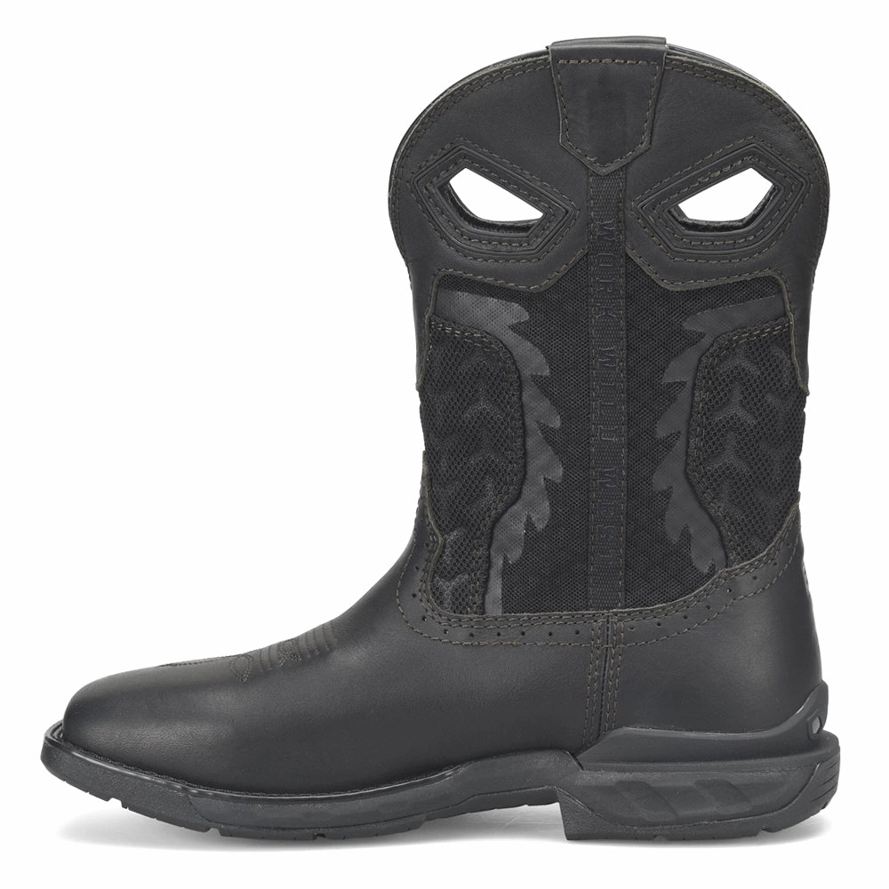 tight - fit Shadow 11 inch Pull On Waterproof Wide Square Toe Work Boots