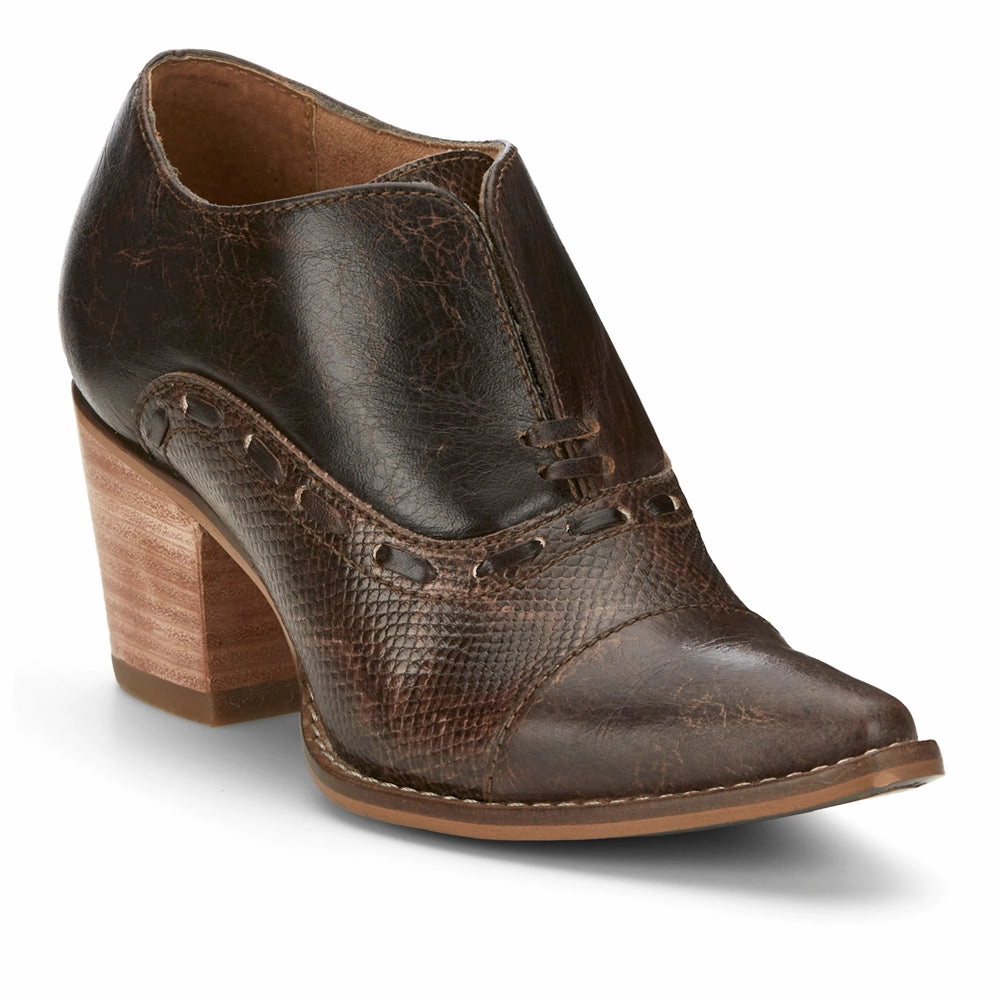 Sherry Snake Print Snip Toe Cowboy Booties Molded Arch Contour