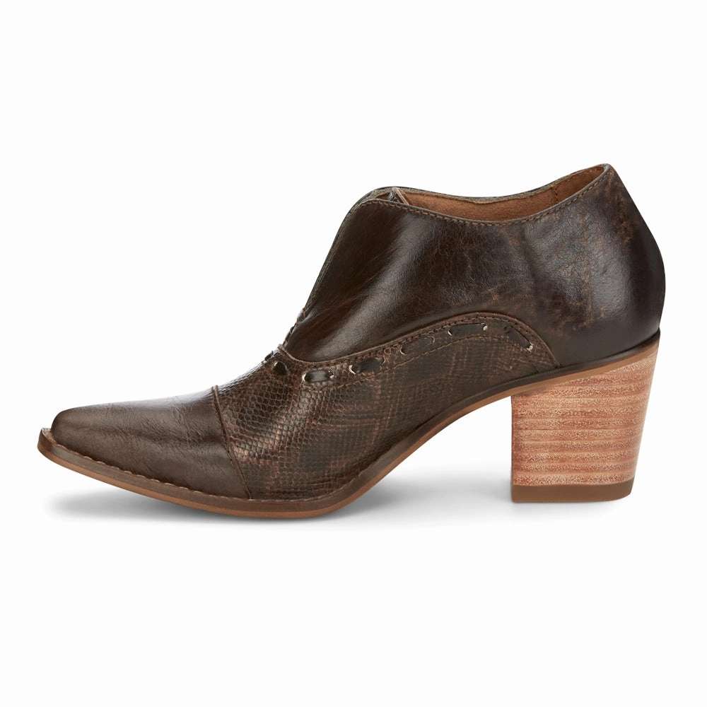 Durable Shell Work Commute Sherry Snake Print Snip Toe Cowboy Booties