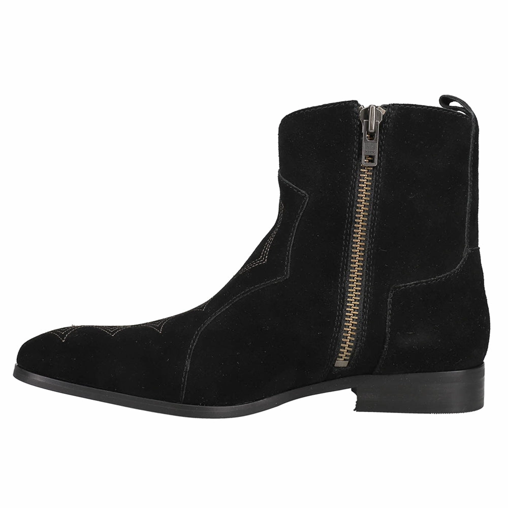 sufficient Brooks Embroidered Round Toe Pull On Boots