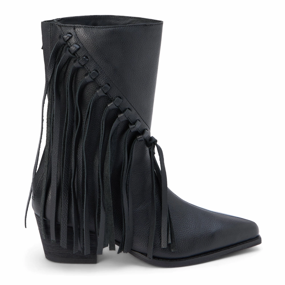 Buck Fringe Pointed Toe Pull On Boots Cold Weather Gear Year Round