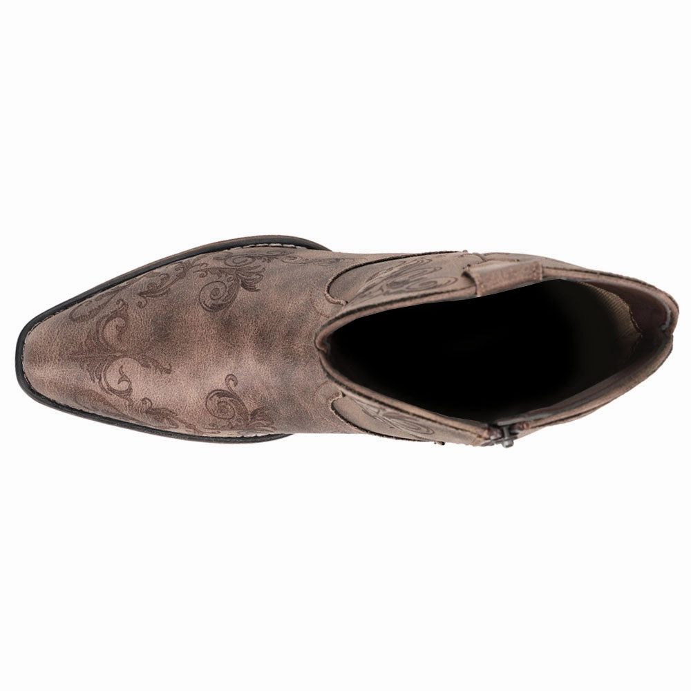 Short Stuff Embroidery Snip Toe Cowboy Booties Slip Resistant Stylish Explorer