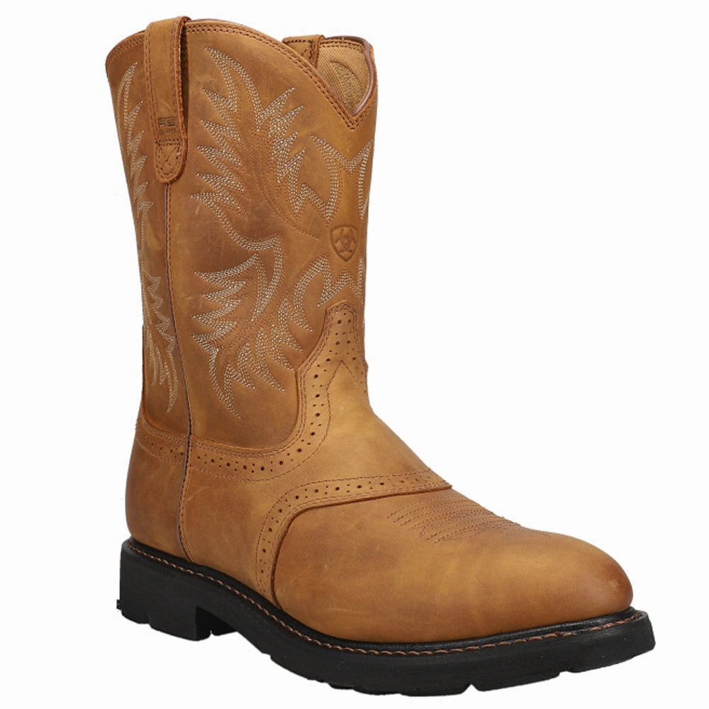 Impact Dispersal Geometry Sierra Saddle Embroidered Electrical Hazard Soft Toe Work Boots