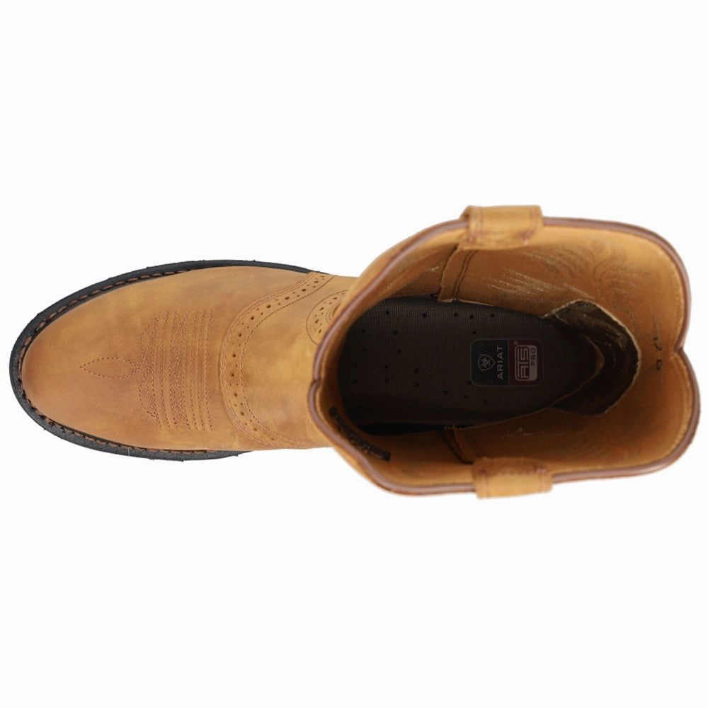 Sierra Saddle Embroidered Electrical Hazard Soft Toe Work Boots water - resistance - level All-purpose fit