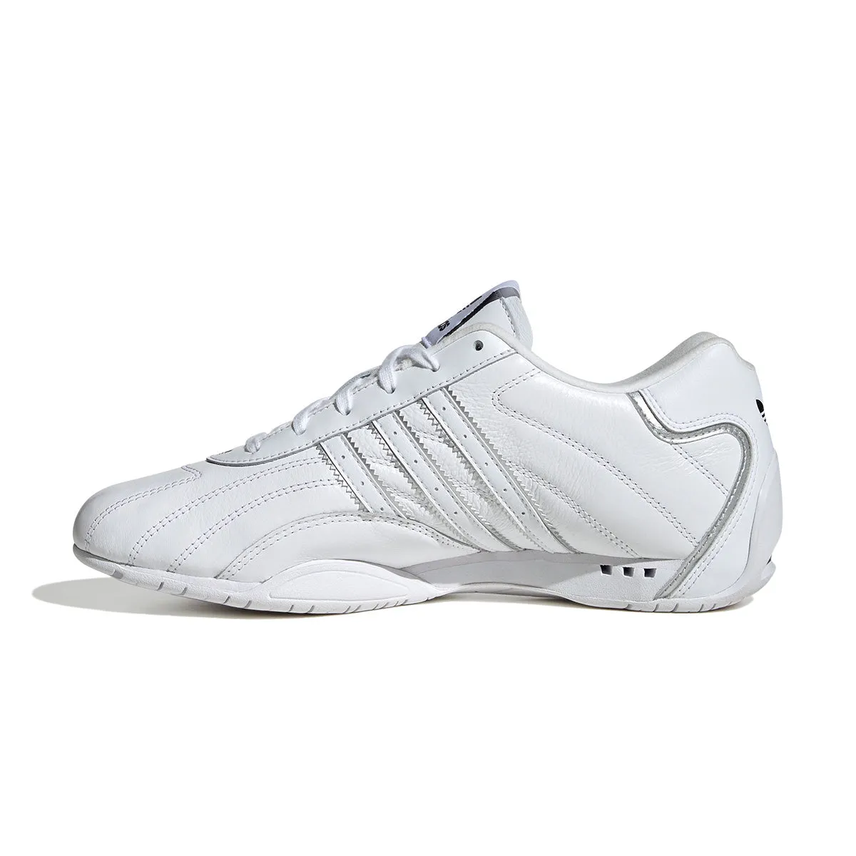 Retro-inspired street walkers Wmns Adi Racer Lo 'Cloud White Silver Metallic'