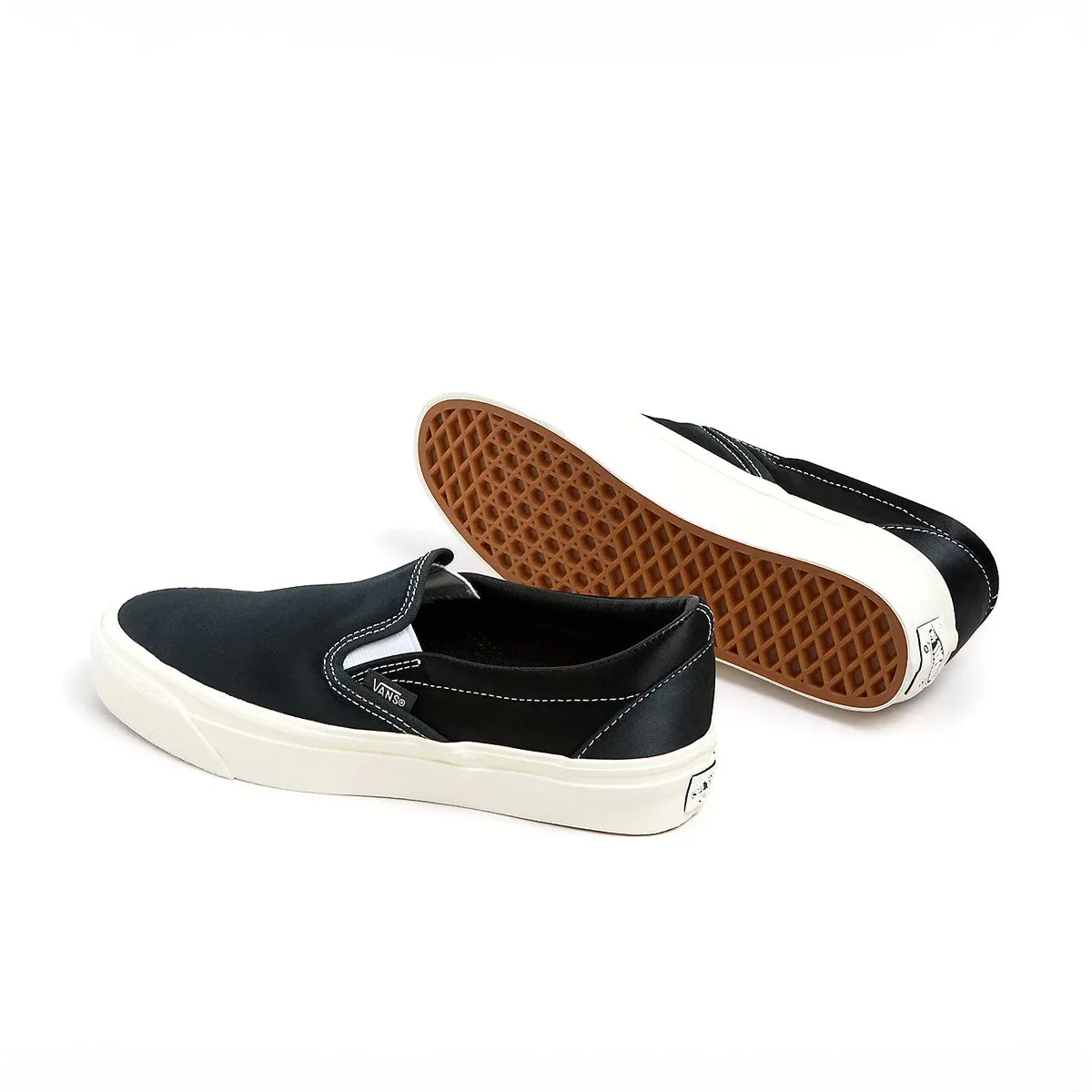 Slip-on 98 'Satin Jet Black' hook - and - loop