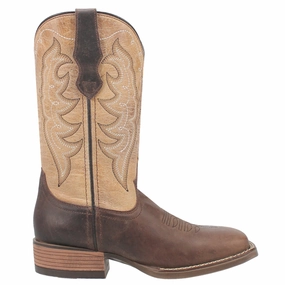 Delaney Embroidery Square Toe Cowboy Boots Slim Line