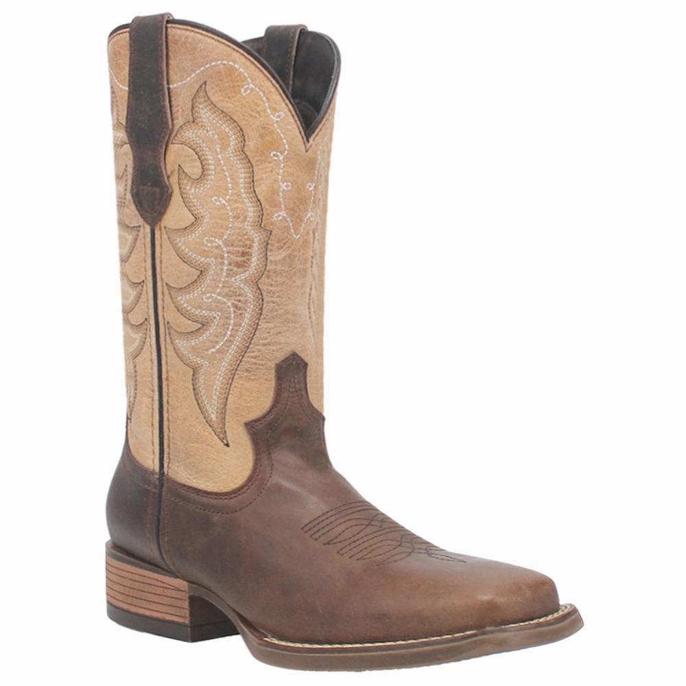 Delaney Embroidery Square Toe Cowboy Boots Seamless Comfort Mountain Hike