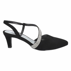 Emerald Rhinestone Pointed Toe Evening Pumps Boss Edge Safety Hold