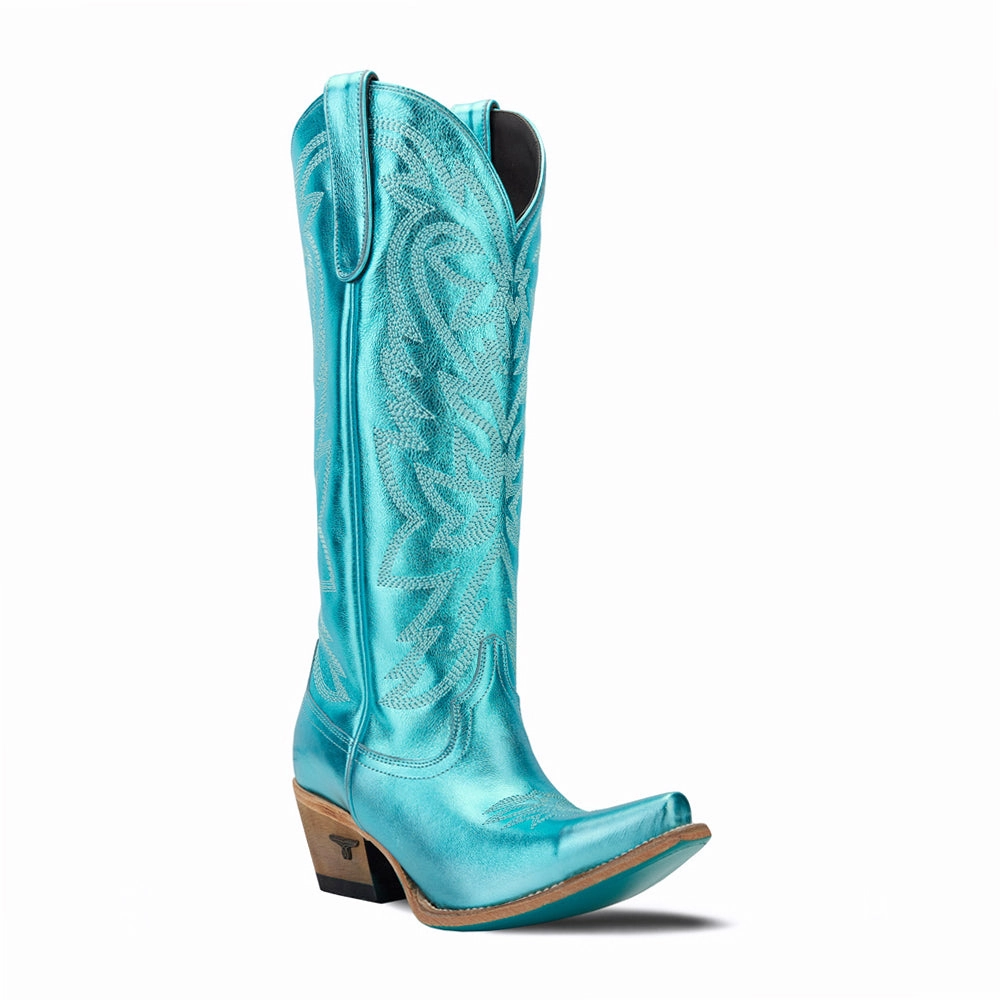 Feather Light Active Nomad Smokeshow Embroidered Metallic Snip Toe Cowboy Boot