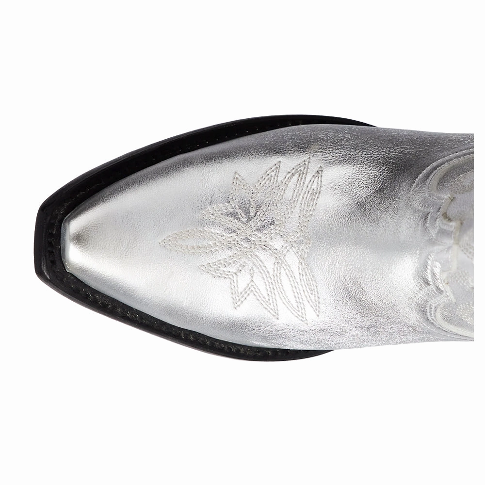 Ultra Comfort Smokeshow Embroidered Metallic Snip Toe Cowboy Bootie
