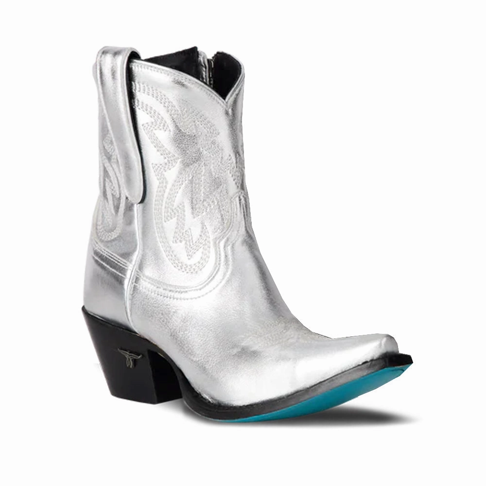 All Fit Smokeshow Embroidered Metallic Snip Toe Cowboy Bootie