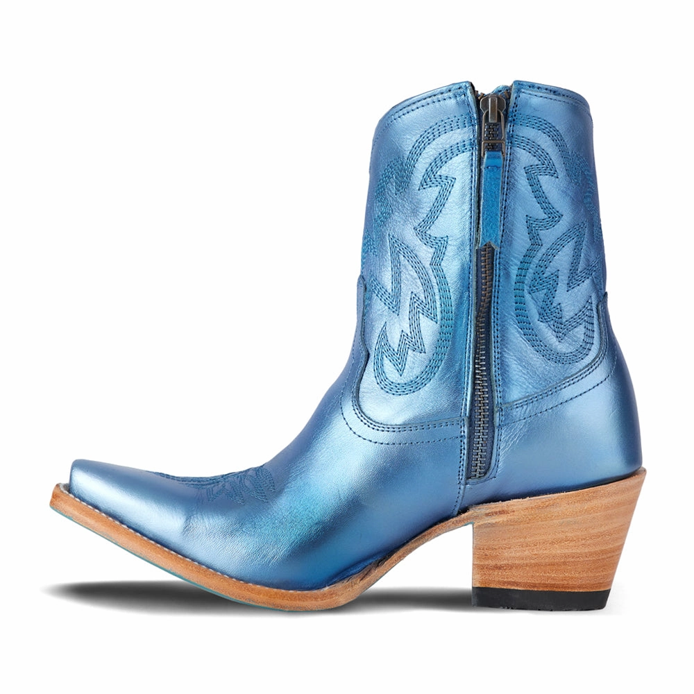 Cushioned Step Night Travel Smokeshow Embroidered Metallic Snip Toe Cowboy Bootie