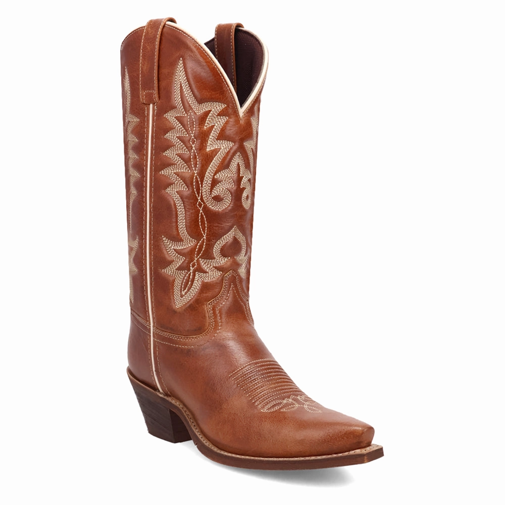Carly Embroirdered Snip Toe Pull On Cowboy Boots Vintage Style All Weather City Walking