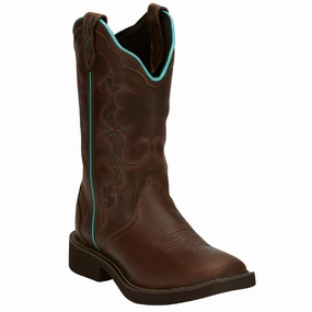 Comfortable backstay Raya Embroidered Square Toe Cowboy Boots