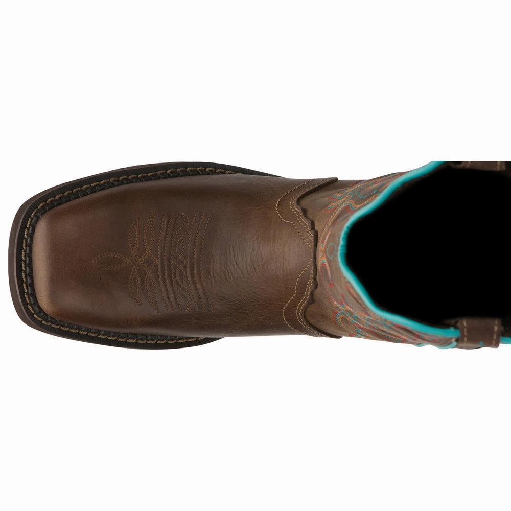 Raya Embroidered Square Toe Cowboy Boots Protective Lining Heat   Resistant