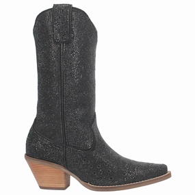 Anti Odor All Day Worker anti-odor Silver Dollar Rhinestone Round Toe Pull On Cowboy Boots