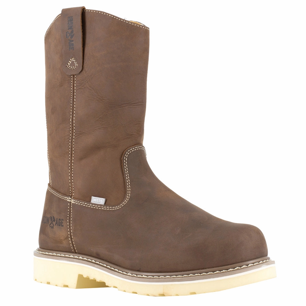 party - style Rough texture Solidifier 11 Inch Electrical Composite Toe Work Boots