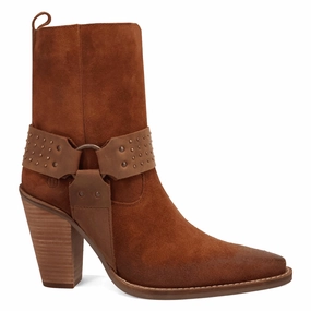 Shock Diffusing Heel Songbird Studded Snip Toe Zippered Cowboy Booties