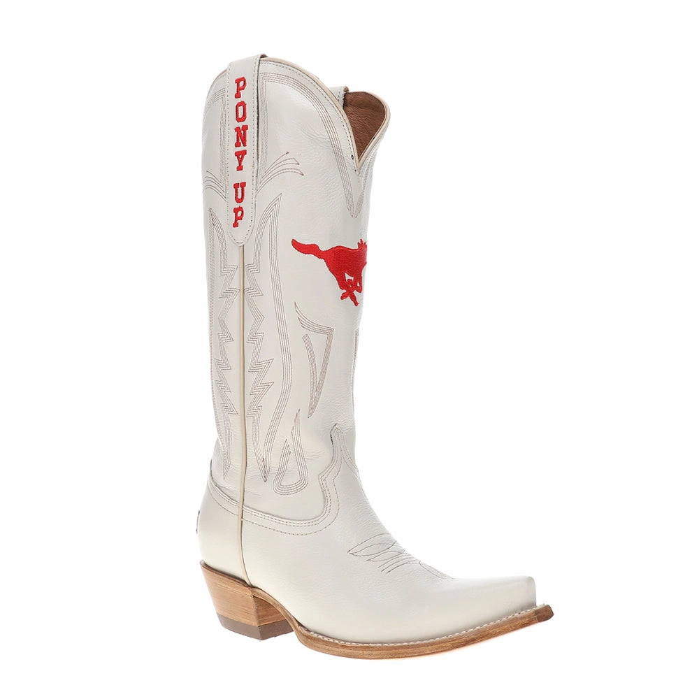 Well-fitted Arch Support System Southern Methodist University Gameday Embroidered Snip Toe Cowboy Boots