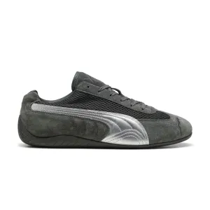 indoor shoe features Speedcat Premium 'Shadow Grey Matte Silver'