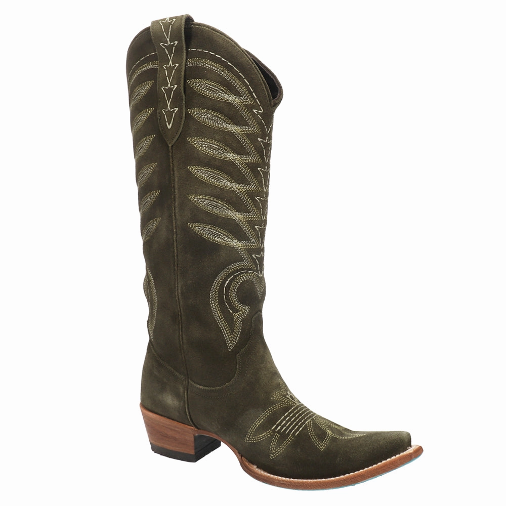 Mud Resistant All Day Wear Squash Blossom Embroidered Snip Toe Cowboy Boot