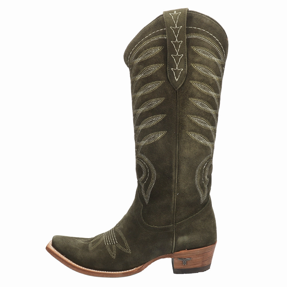 All Day Comfortable Arch Support Squash Blossom Embroidered Snip Toe Cowboy Boot