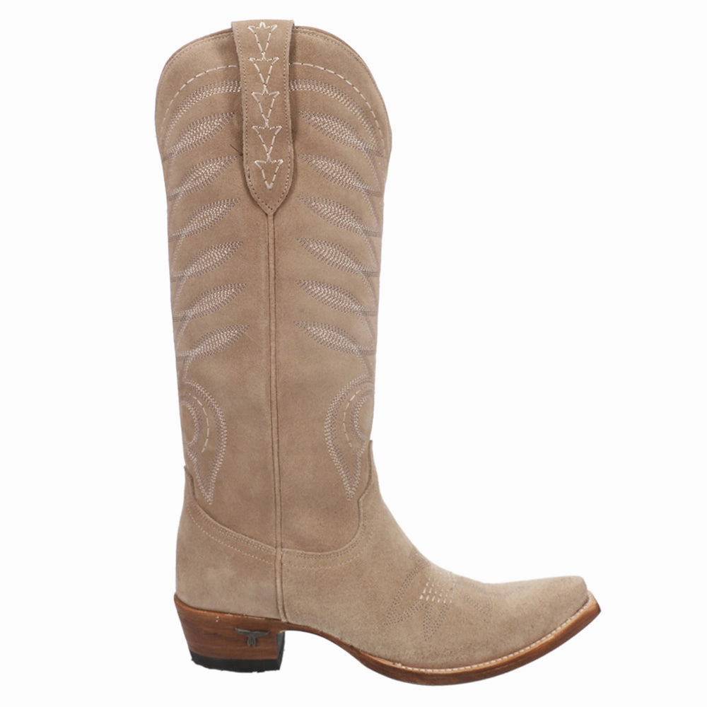 Squash Blossom Embroidered Snip Toe Cowboy Boot Nature Ready