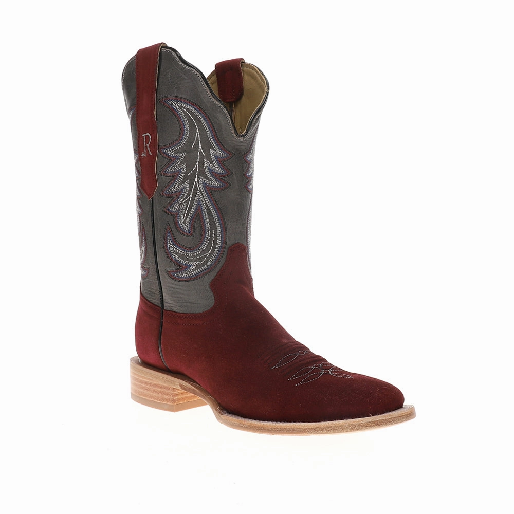 11 Inch Wide Square Toe Pull On Cowboy Boots Mesh Lining Comfort collar