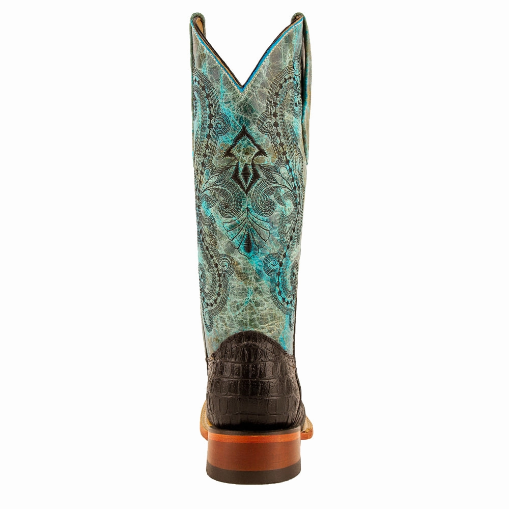Sturdy Stampede Croco Print Square Toe Cowboy Boots