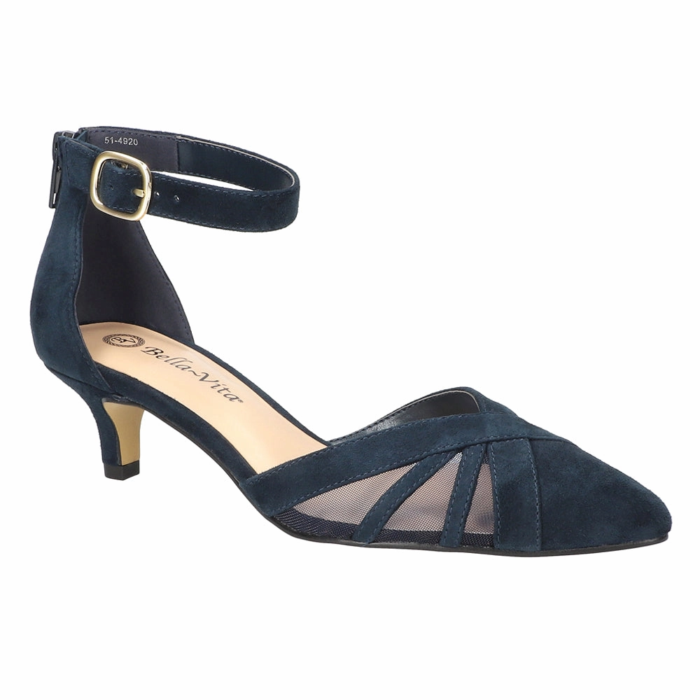 Malani Pointed Toe Kitten Heel Pumps Ballroom Event