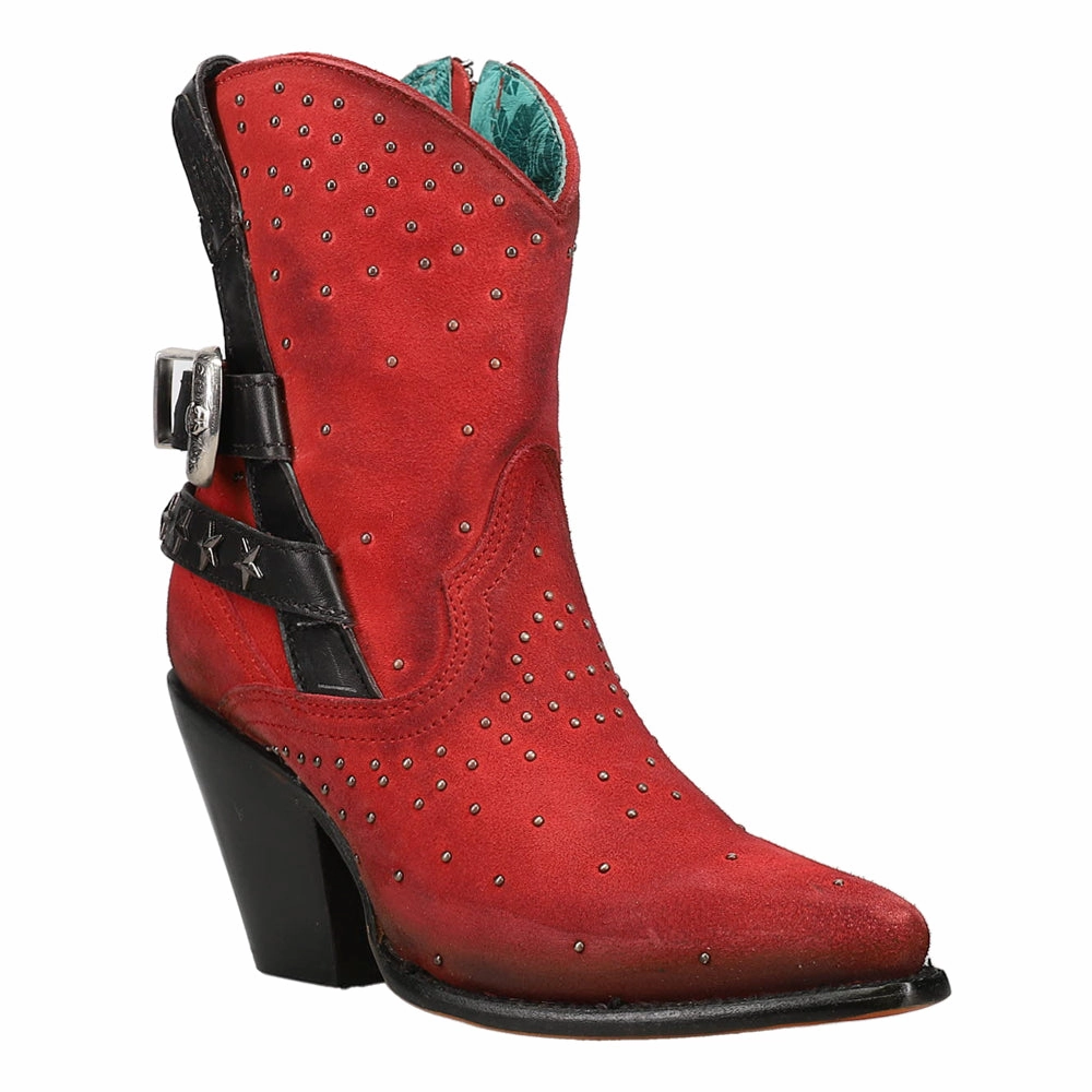 Star Studded Pointed Toe Cowboy Booties Seamless Comfort Active Nomad Good elasticity