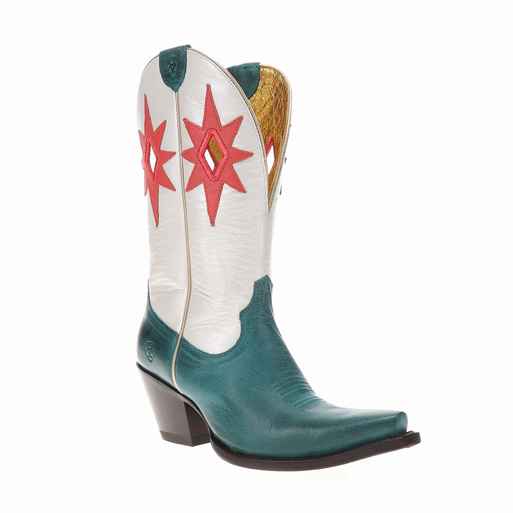 Starlight Cut-Outs Embroidered Snip Toe Cowboy Boots Flexible Frame Work Commute