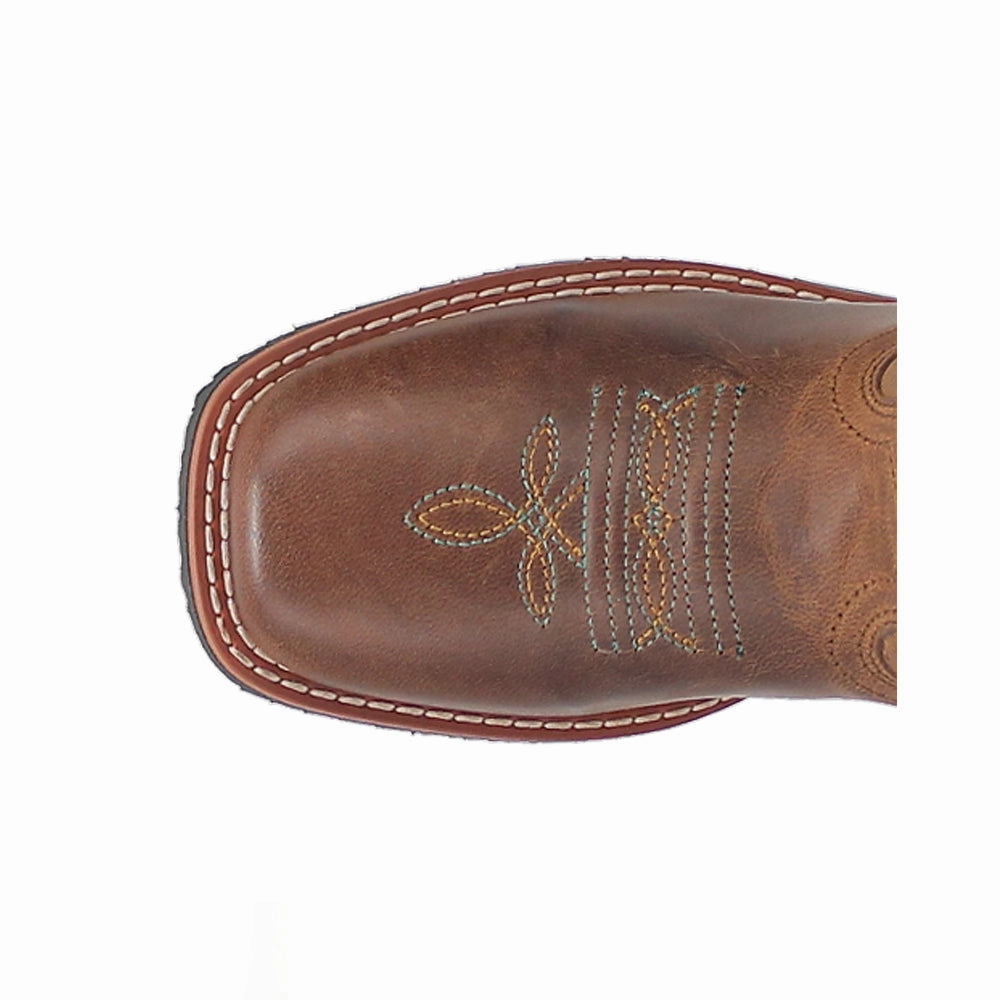 Quick Drying Cold Weather Commuter Silent Glam Starr Tooled Inlay Leopard Square Toe Cowboy Boots (Little Kid-Big Kid)