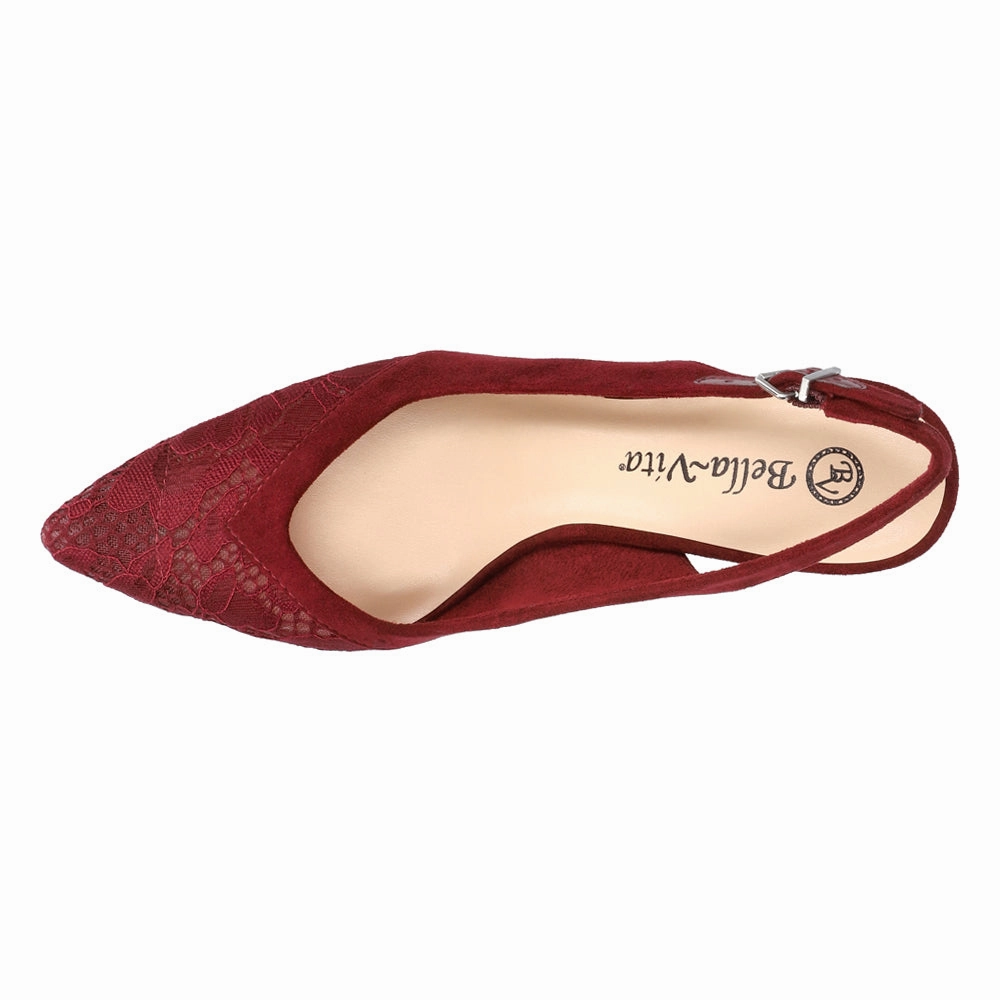 Monochrome Look elegant design Marquette Kitten Heel Slingback Pumps