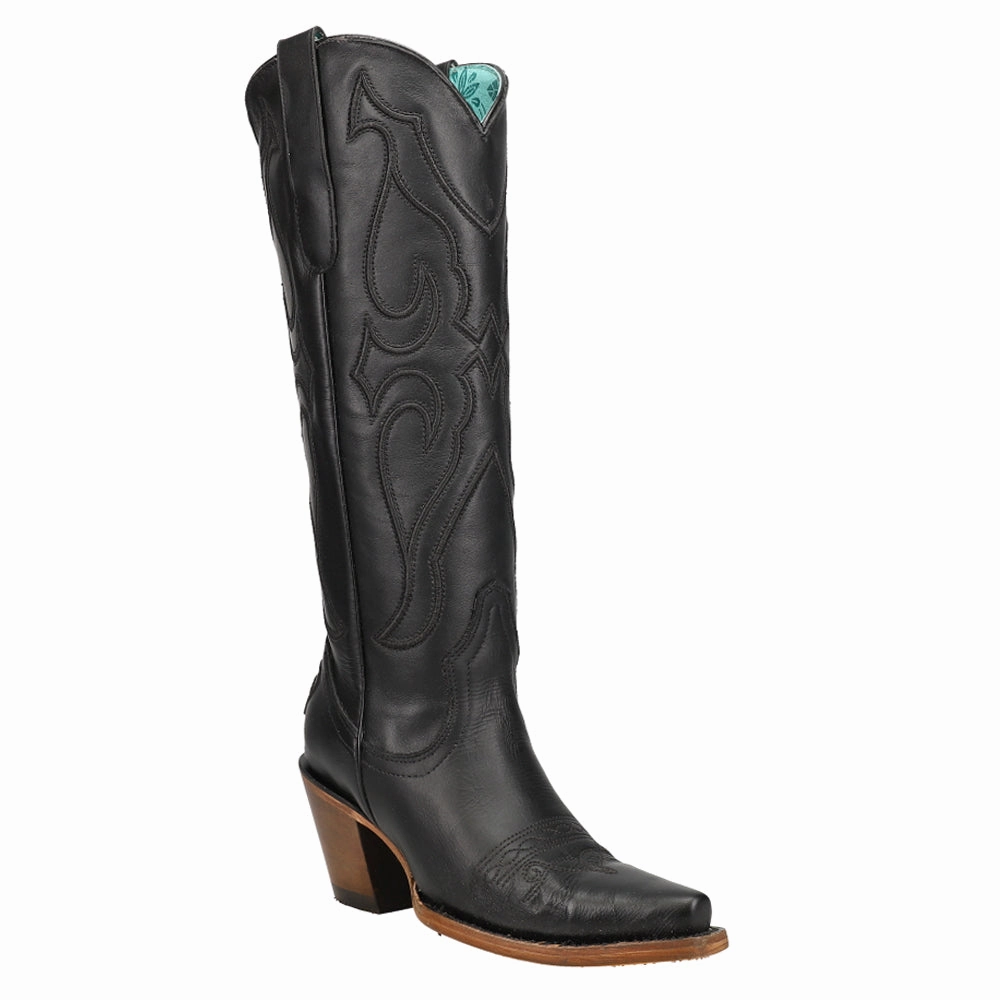 Casual Adventure Stitch Pattern Embroidered Snip Toe Cowboy Boots