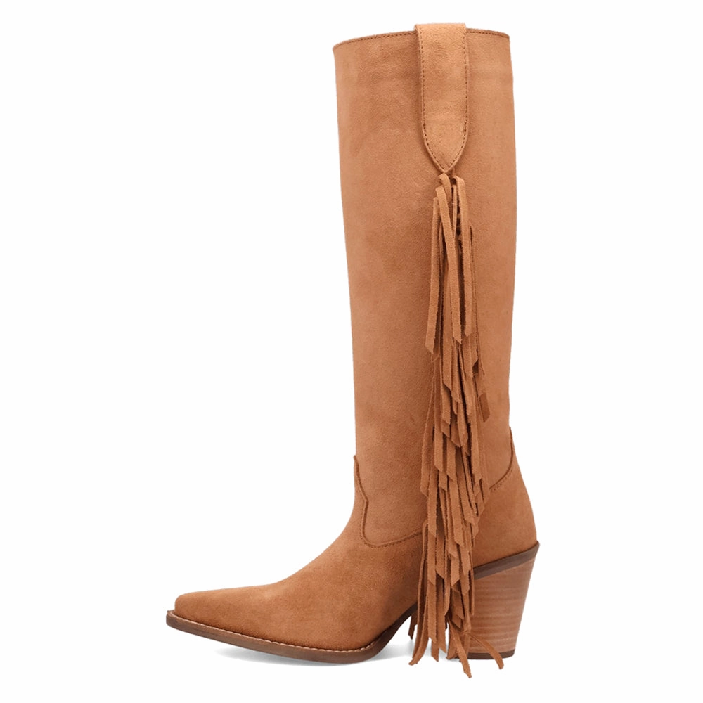 Feather Light Active Nomad Twister Fringe Snip Toe Pull On Cowboy Boots