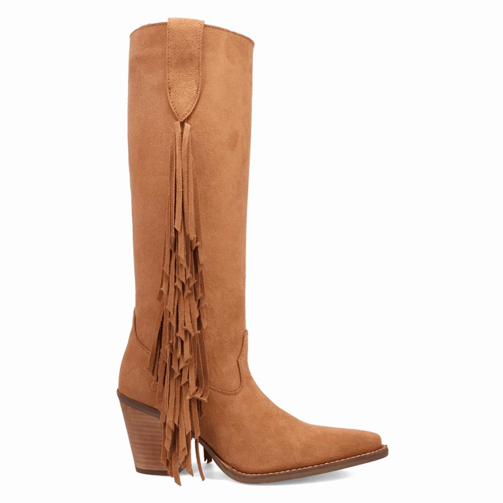 Coastal Soft Twister Fringe Snip Toe Pull On Cowboy Boots