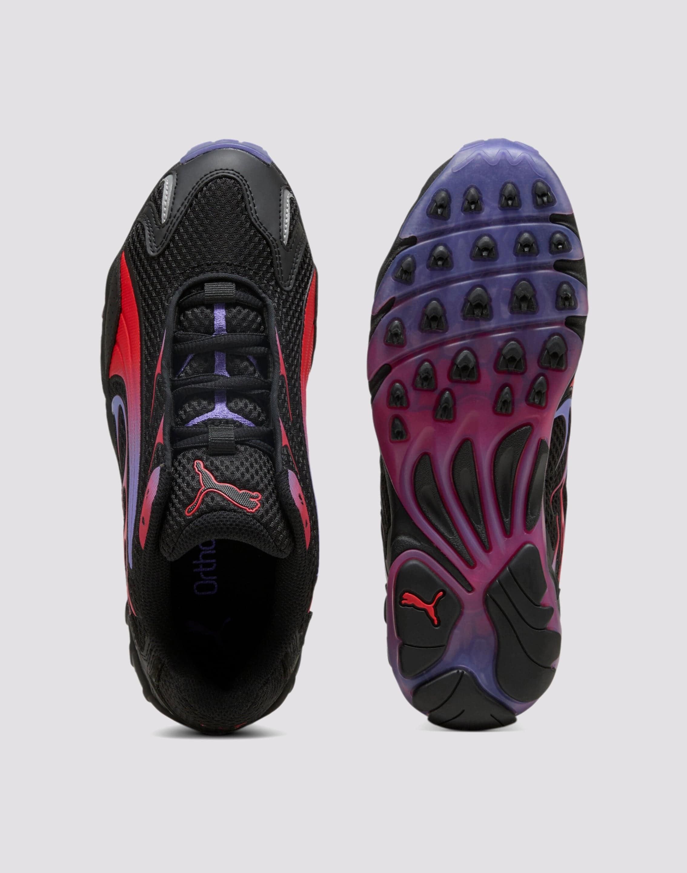 Puma Inhale "Black/Red" Grade School Kids' ventilation channels