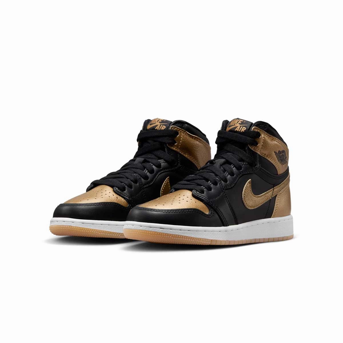 Kids Air Jordan 1 Retro High OG 'Black Metallic Gold' Soft Chic mountain - specific functions