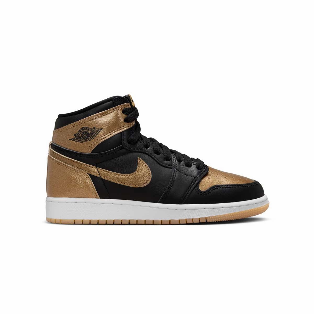 Kids Air Jordan 1 Retro High OG 'Black Metallic Gold' Budget - friendly
