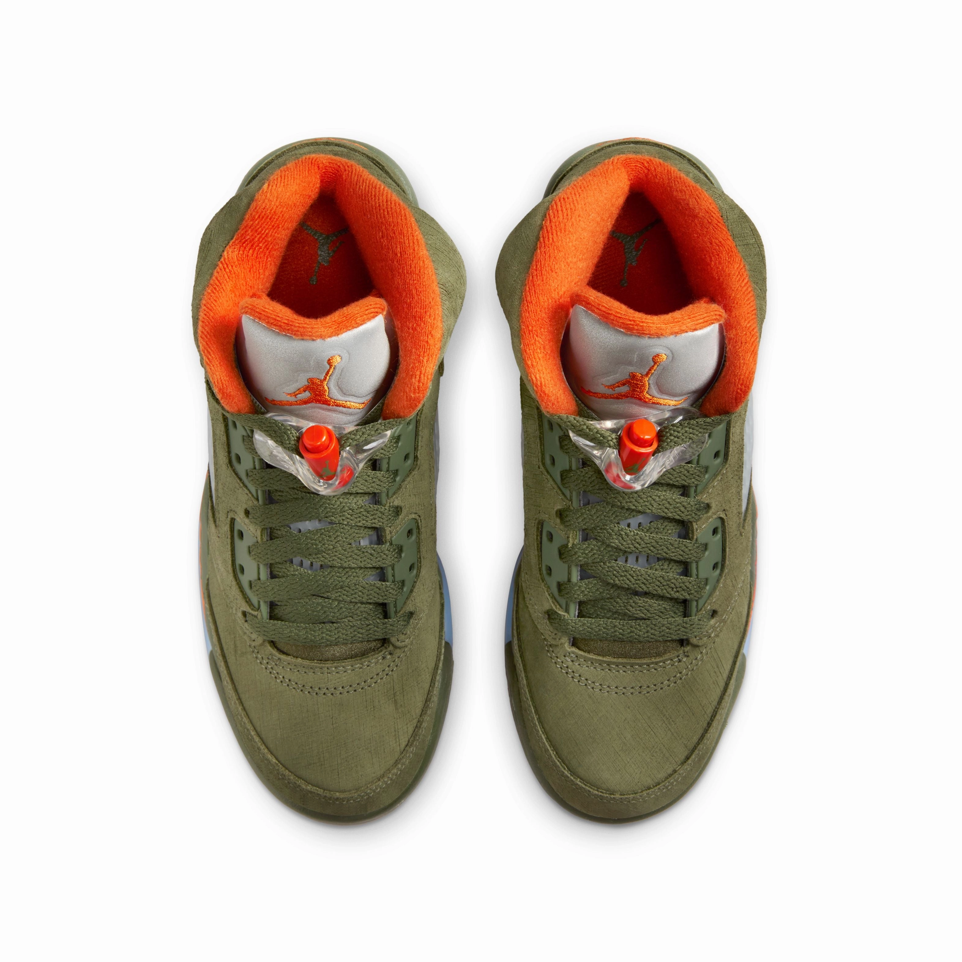Kids Air Jordan 5 Retro 'Olive' Reliable Sole Skid Resistant Base