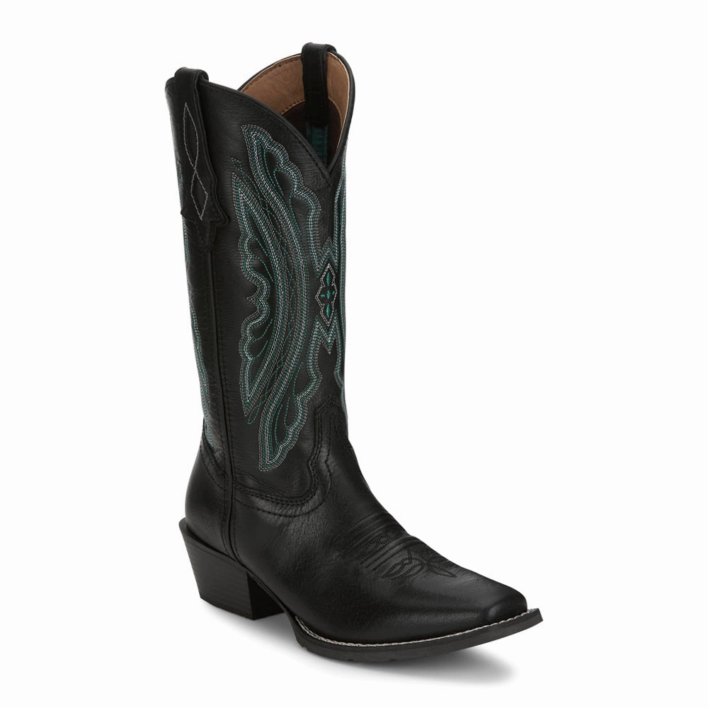 Stable Support River Crossing Rae Midnight Embroidered Square Toe Cowboy Boots